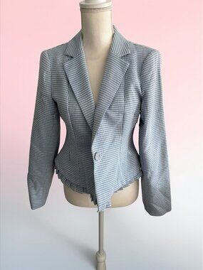 NANETTE LEPORE Vintage Blue Jacket Blazer Size 10